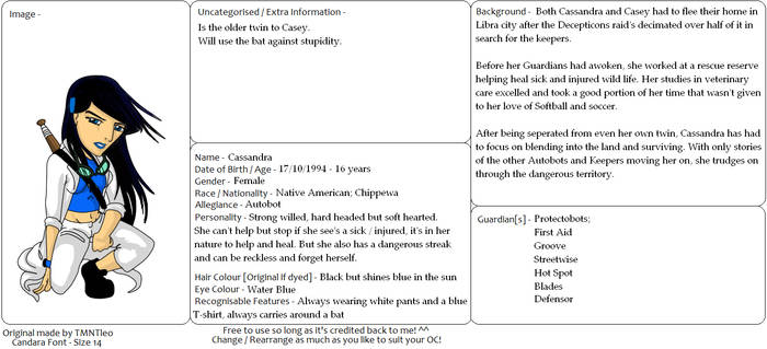 Character Bio - Sandy