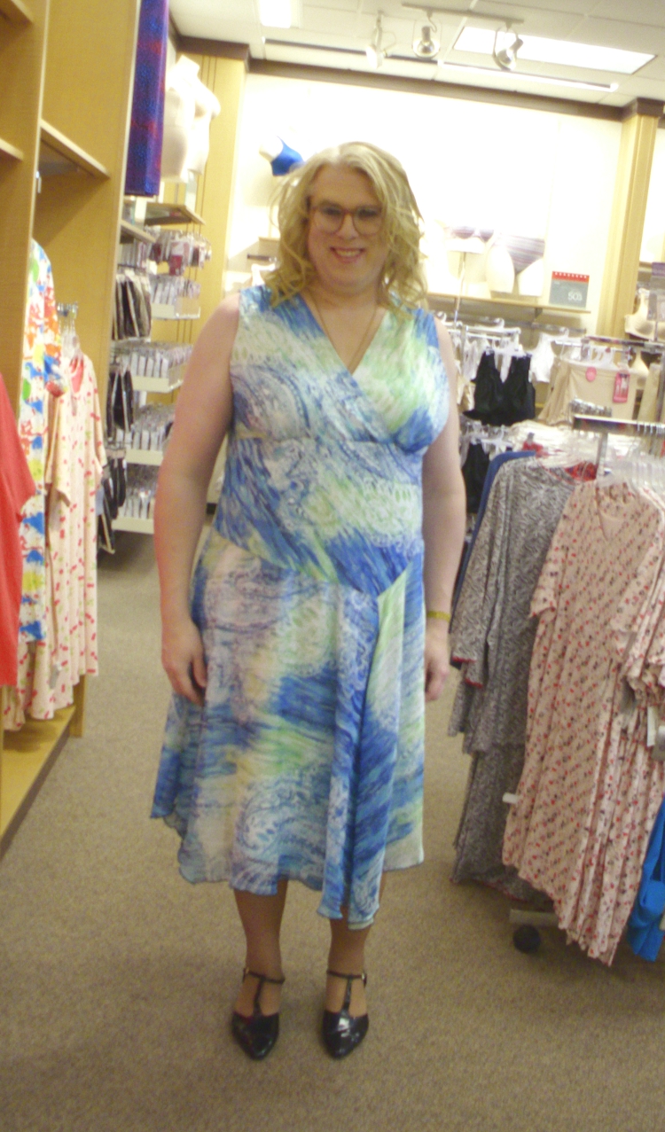 Blue Water Pattern Dress 01