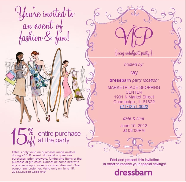 Dress Barn Vip Invitation By Mellissalynn On Deviantart