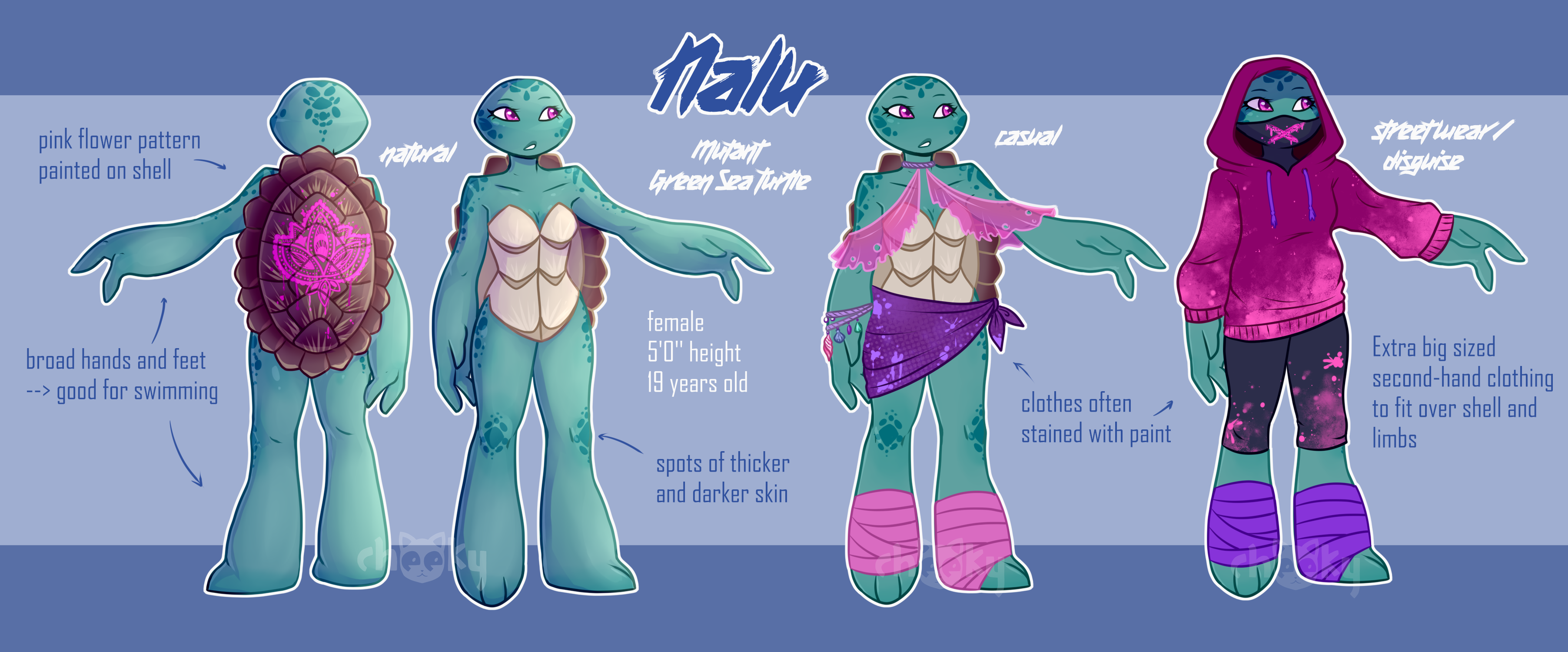 TMNT 2012 OC Nalu by cheekythalia on DeviantArt