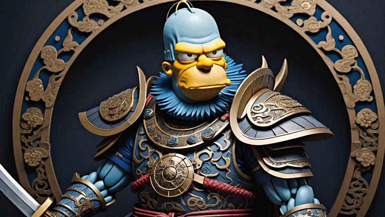 Homer Simpson as the most awesome samurai ever by MontrealDigital on ...