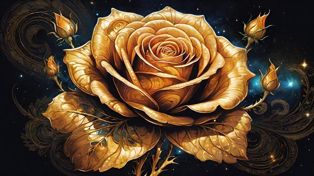Gilded Small Roses Background Image The Gilded Rose by MontrealDigital on DeviantArt