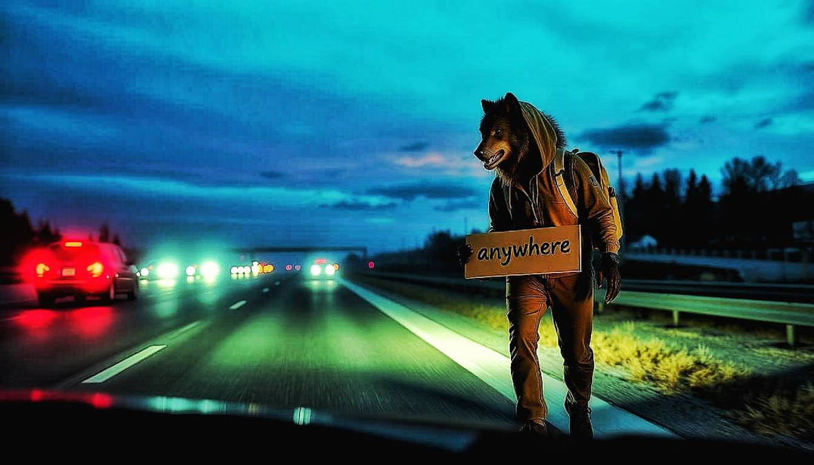 Werewolf Scampering Hitchhiking Werewolf by MontrealDigital on DeviantArt