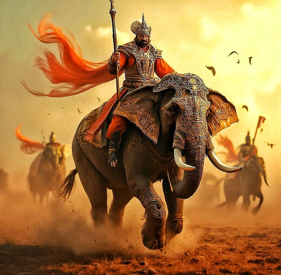Indian warrior rides a war elephant into battle by MontrealDigital on ...