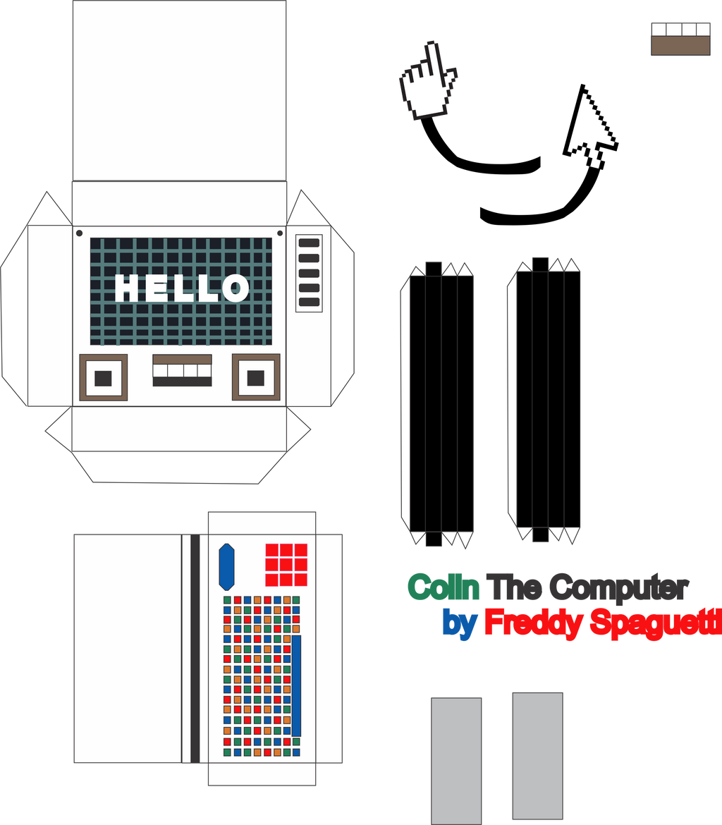 Colin the Computer Papercraft by FreddySpaguetti on DeviantArt