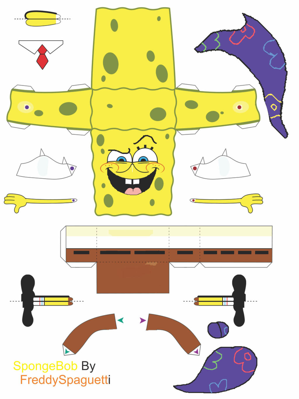 SpongeBob Papercraft By FreddySpaguetti by FreddySpaguetti on DeviantArt