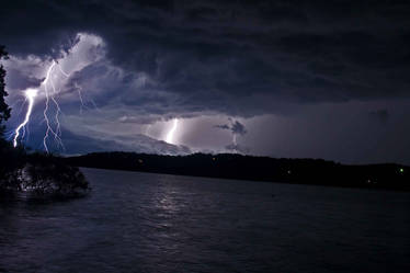 Lightning Over the Lake