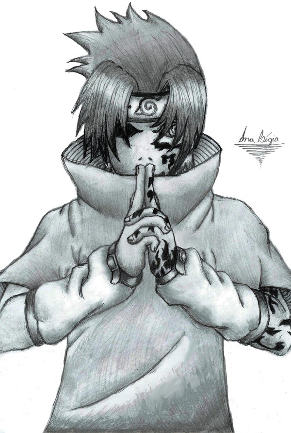 Sasuke curse mark by analigia