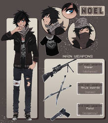 Noel the zombie fighter [reference sheet]