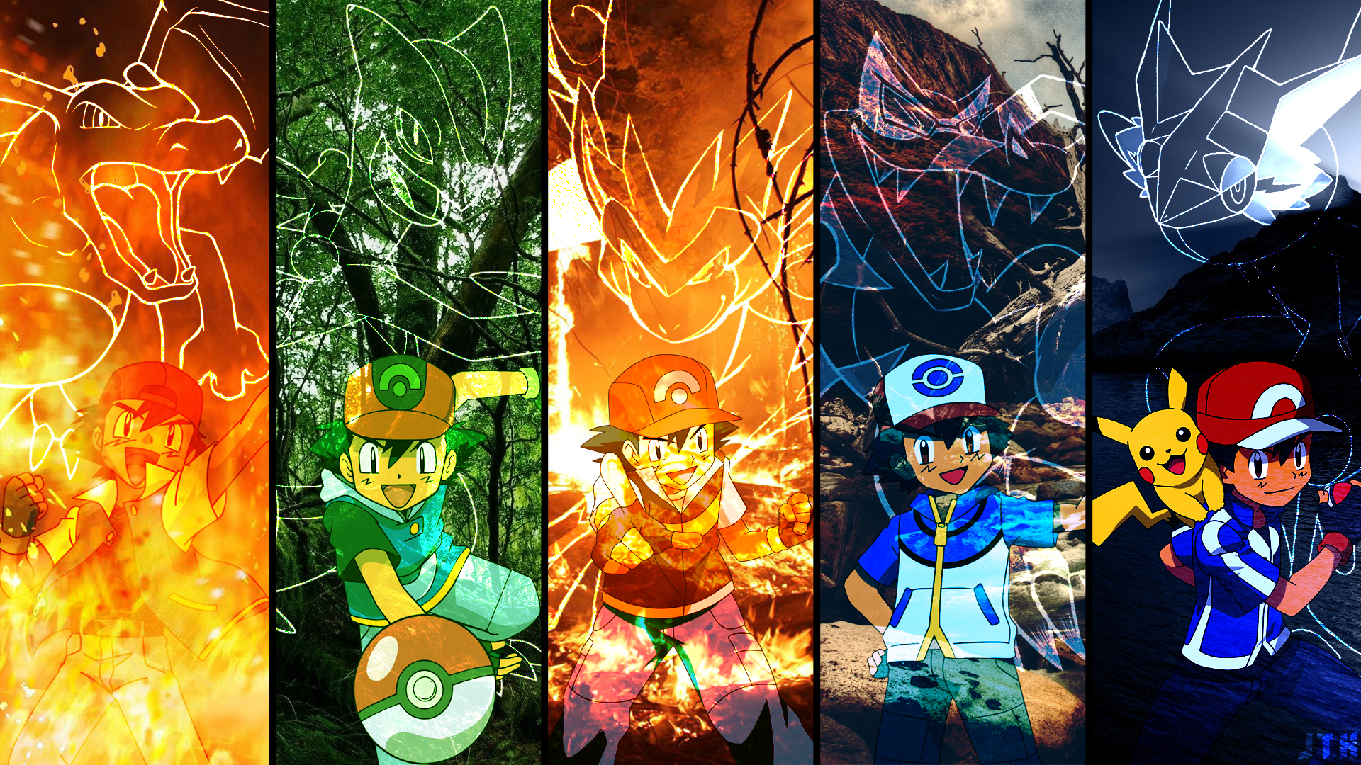 Ash Ketchum Wallpaper by JackTheKnight on DeviantArt Ash Ketchum Wallpaper by JackTheKnight on DeviantArt