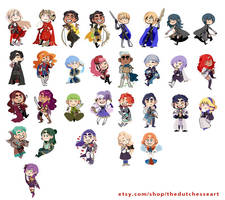 Fire Emblem 3 Houses Sticker Designs