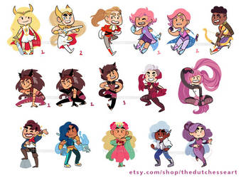 She-Ra Sticker Designs! (With S5 costumes!)