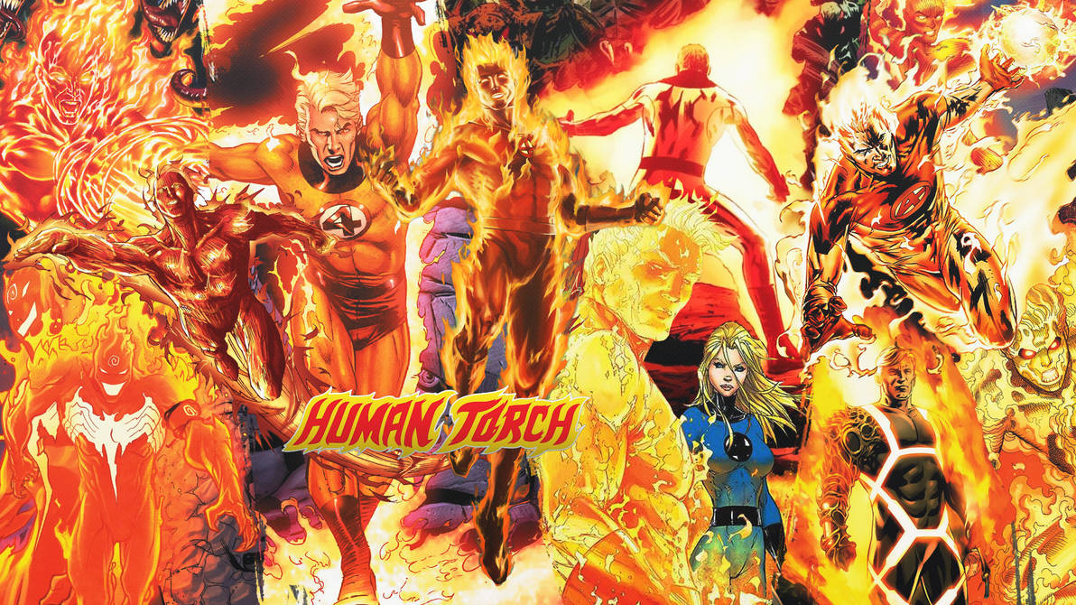 Human Torch Wallpaper by DinocoZero on DeviantArt