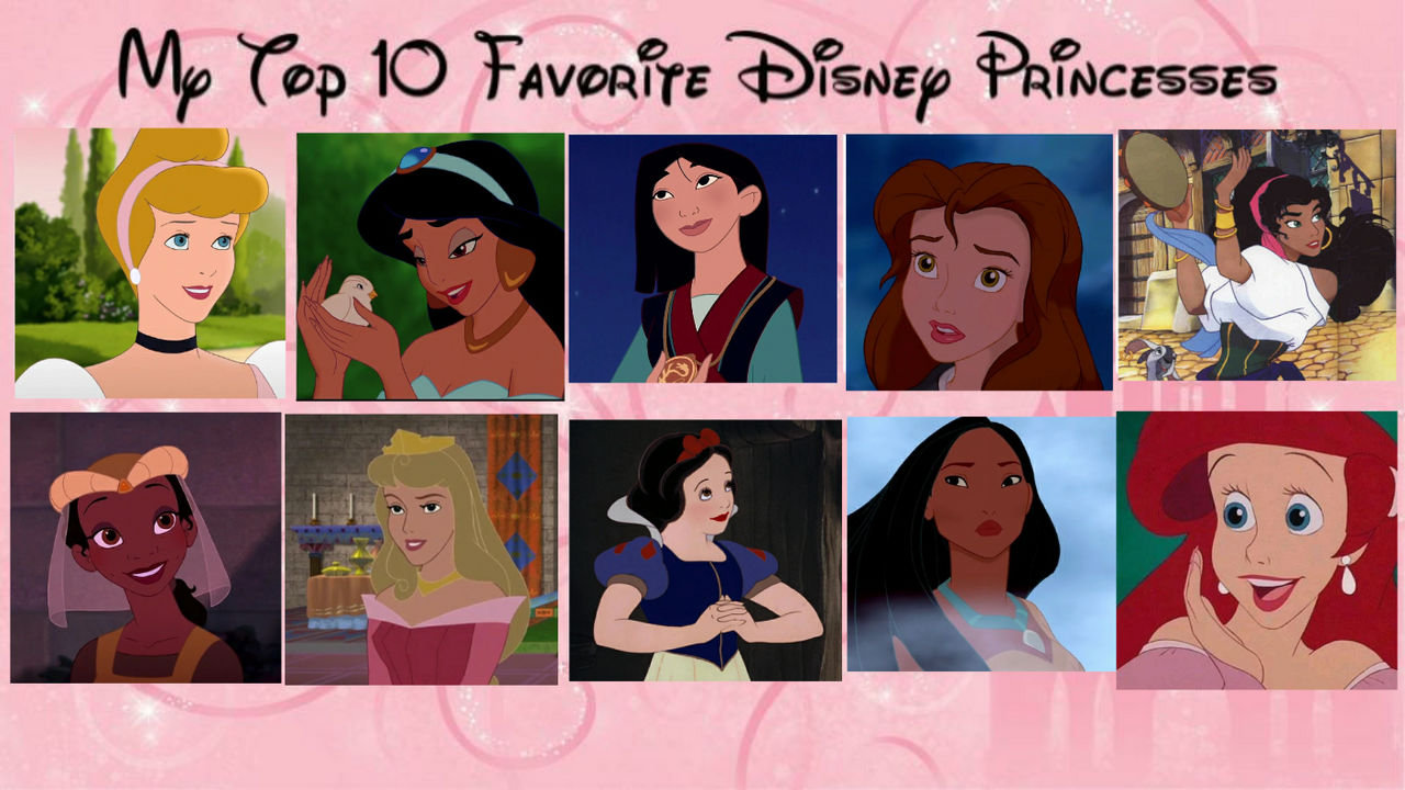 My Top 10 Disney Princesses (My List) by NurFaiza on DeviantArt