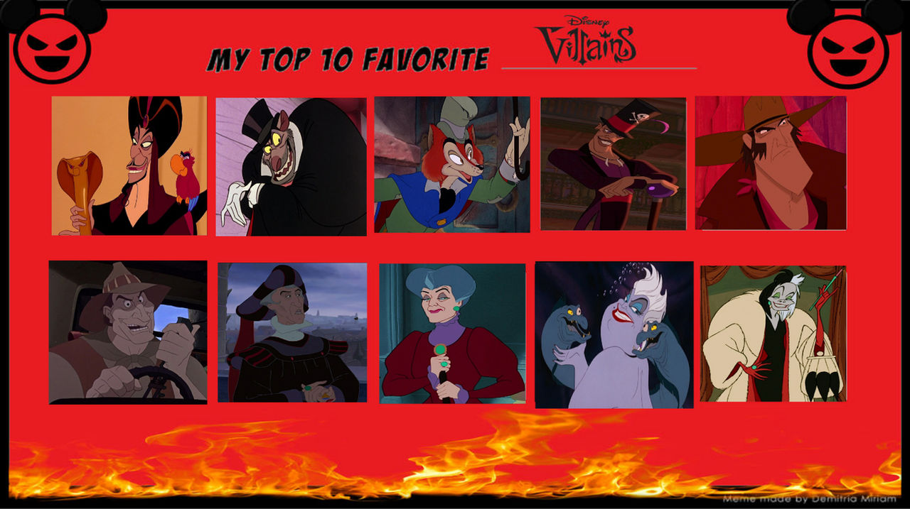 My Top 10 Favourite Disney Villains by NurFaiza on DeviantArt