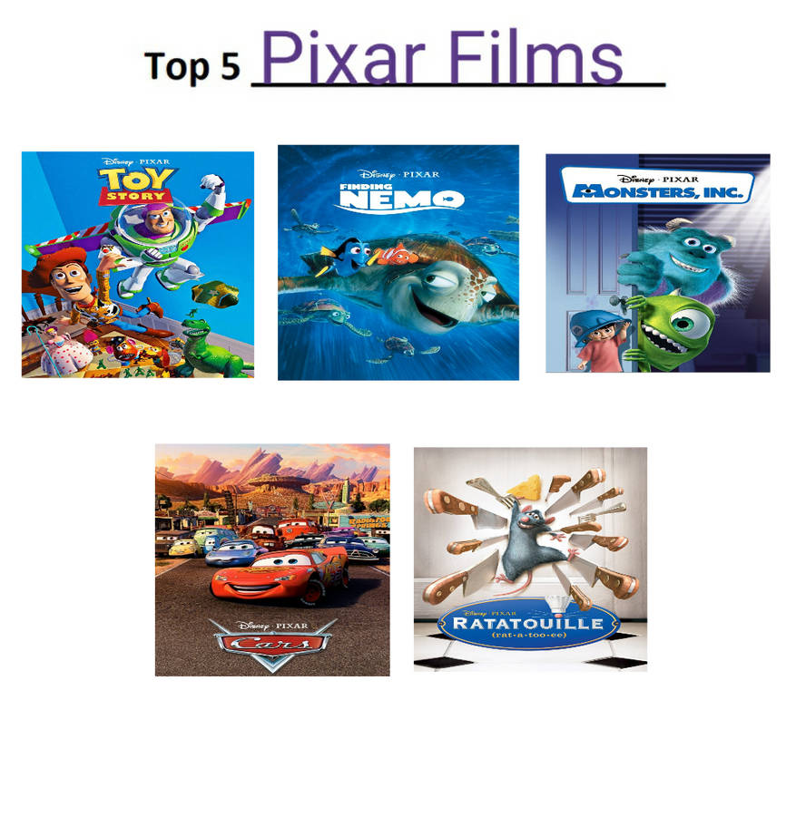 Top 5 Pixar Movies (My List) by NurFaiza on DeviantArt