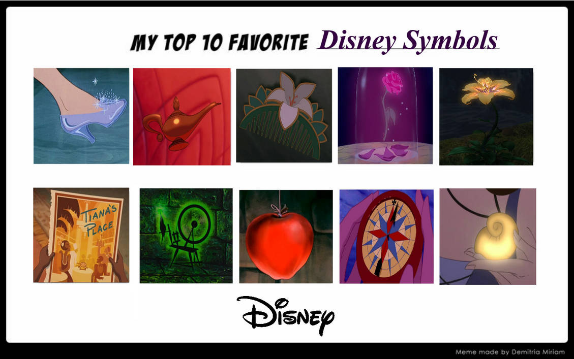 Represents Disney My Top 10 favourite Disney Symbols by NurFaiza on DeviantArt