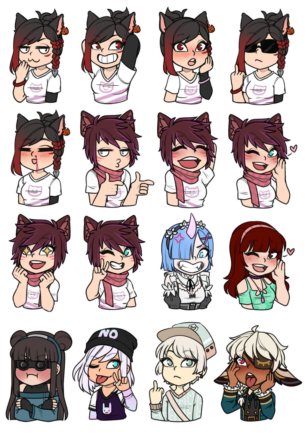 Chibi Emotes Reference Chibi Emote Batch #17 by LunaOfWater on DeviantArt