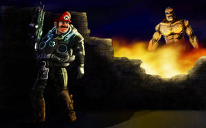 Mario/ Marcus Fenix Crossover