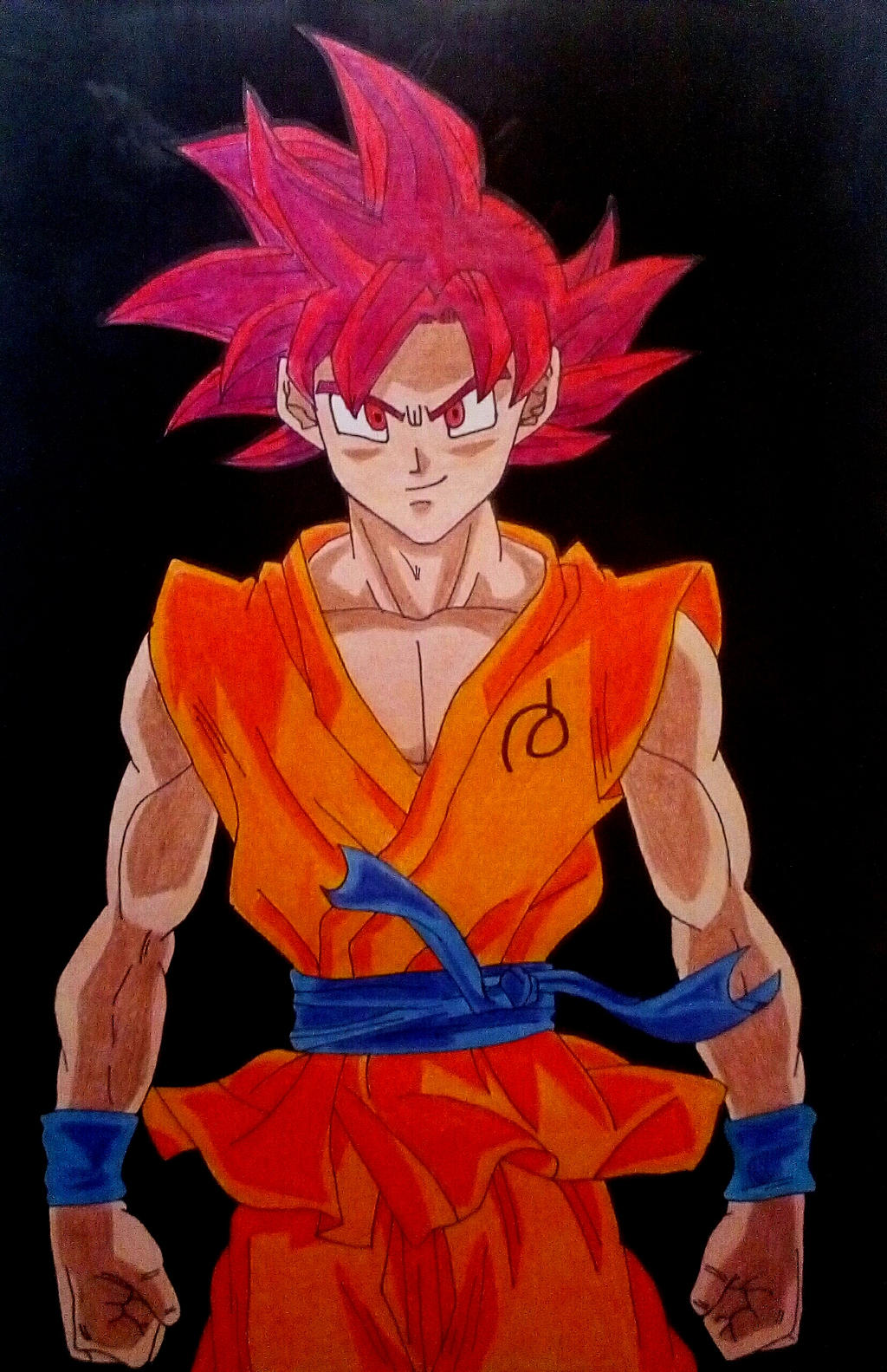 GOKU SUPER SAIYAN GOD (3,DRAWING 2018) by RafaelAvd on DeviantArt