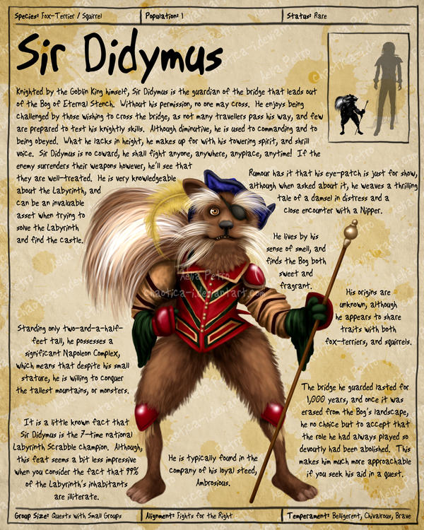 Labyrinth Guide - Sir Didymus by Chaotica-I on DeviantArt