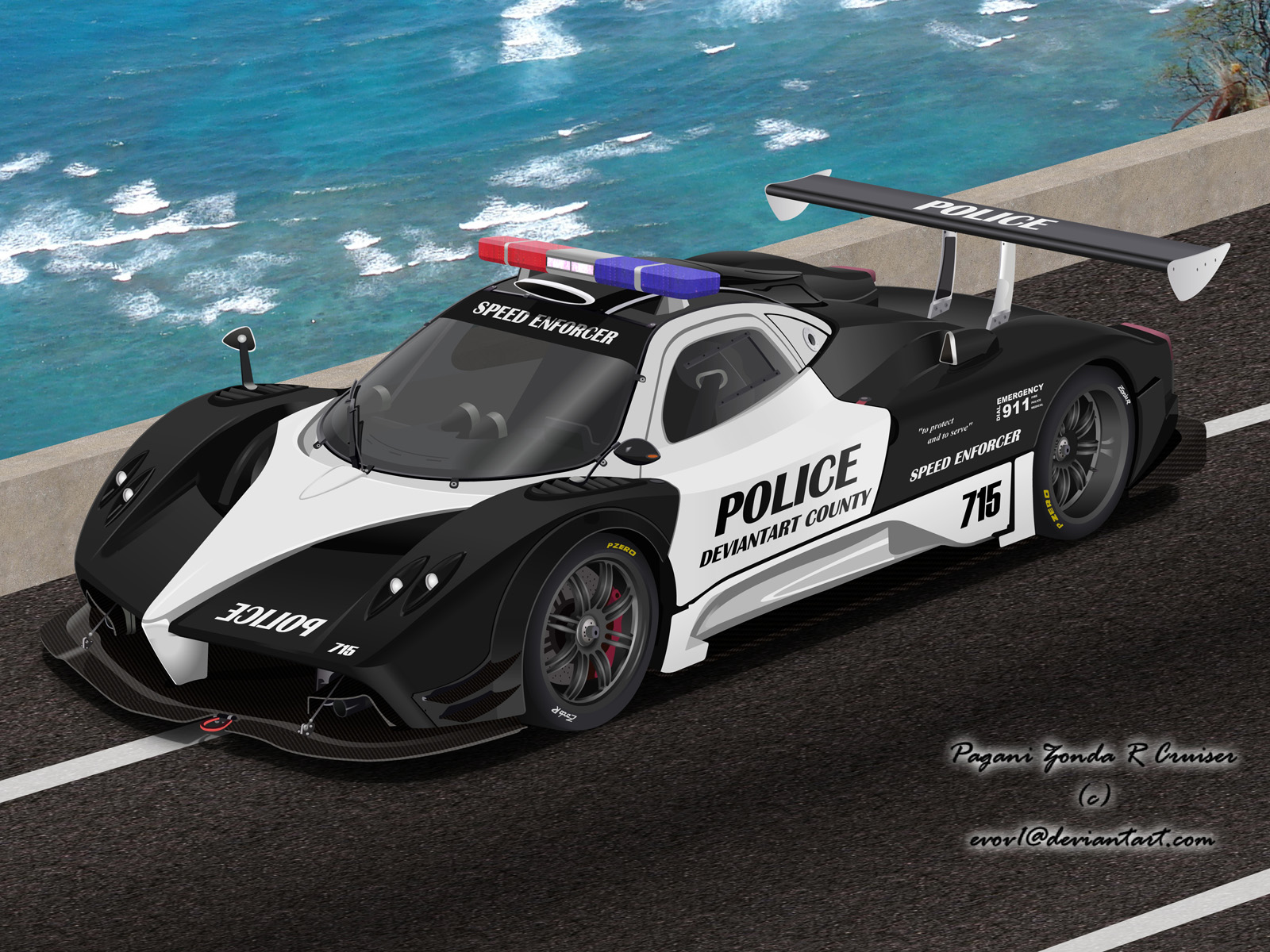 Pagani Zonda R Police Car