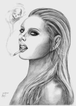 Smoking cigarettes