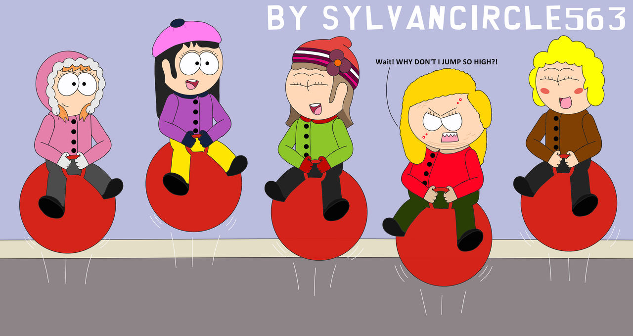 the Girls bouncing on hopper ball by Sylvancircle563 on DeviantArt