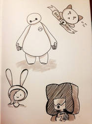 Old Sketch ft. Baymax, Puppycat, Fiona, and Garnet