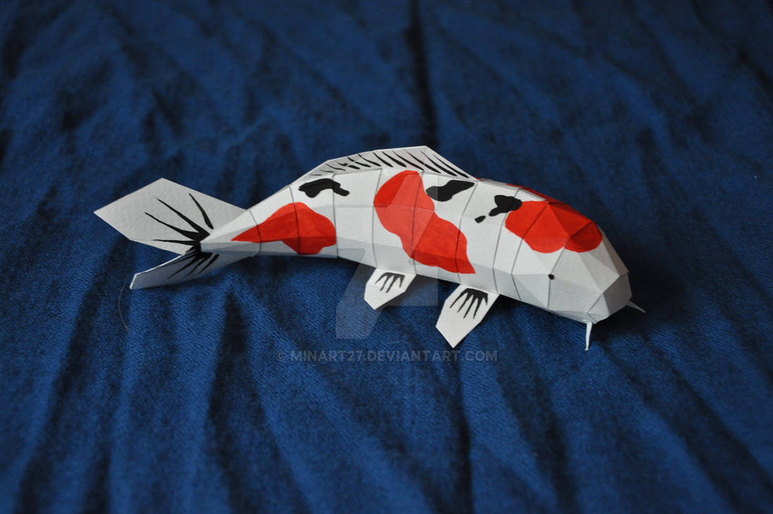 Koi Fish (painted) - Papercraft by Minart27 on DeviantArt