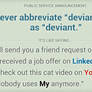 PSA: Never Abbreviate 'deviantART' as 'deviant'