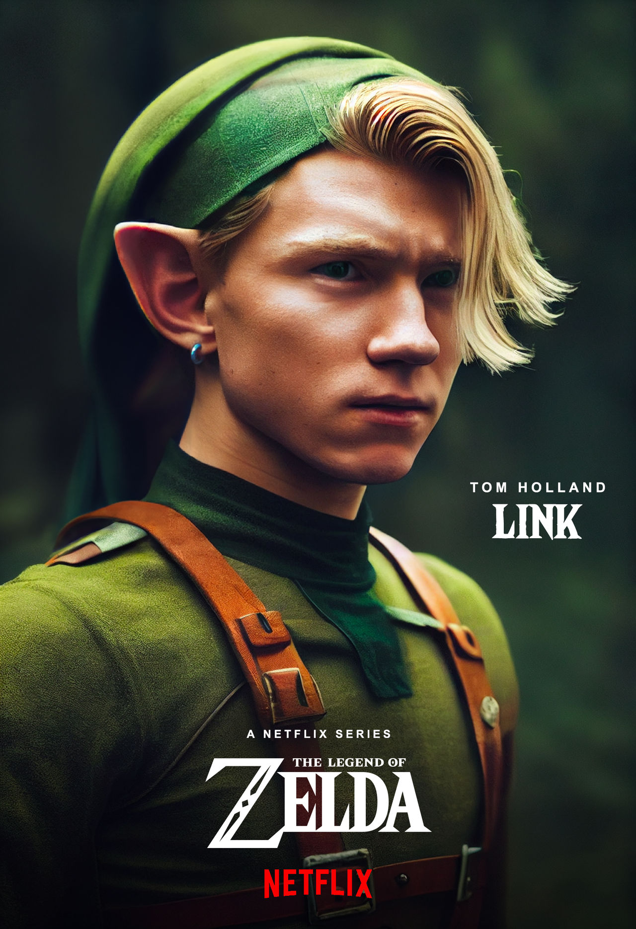 Tom holland as link from the legend of zelda breath of the wild