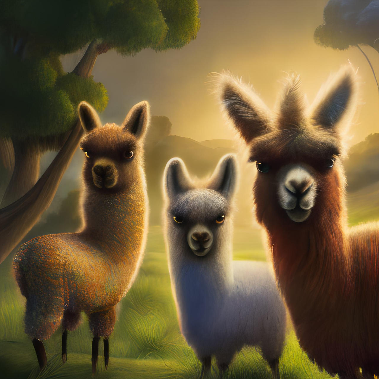 Herd of Llamas [AI] by danlev on DeviantArt