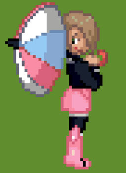 PARASOL LADY Rain wants to battle by RaphCal