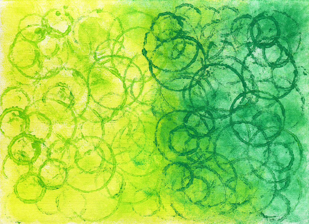 Acrylic painted texture - Green Circles