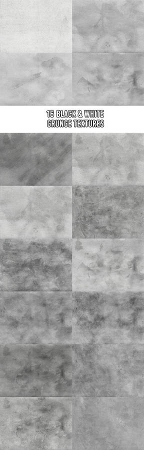16 Black and White Grunge Textures