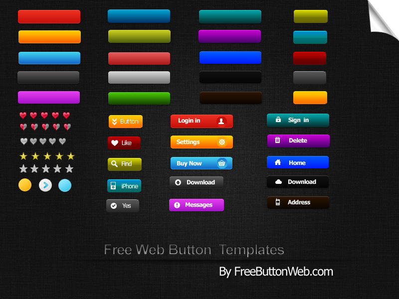 Free Web Button Templates by button-finder on DeviantArt