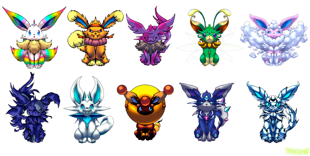 Likee Evolution Evolutionary eevee A by TAKE2008 on DeviantArt