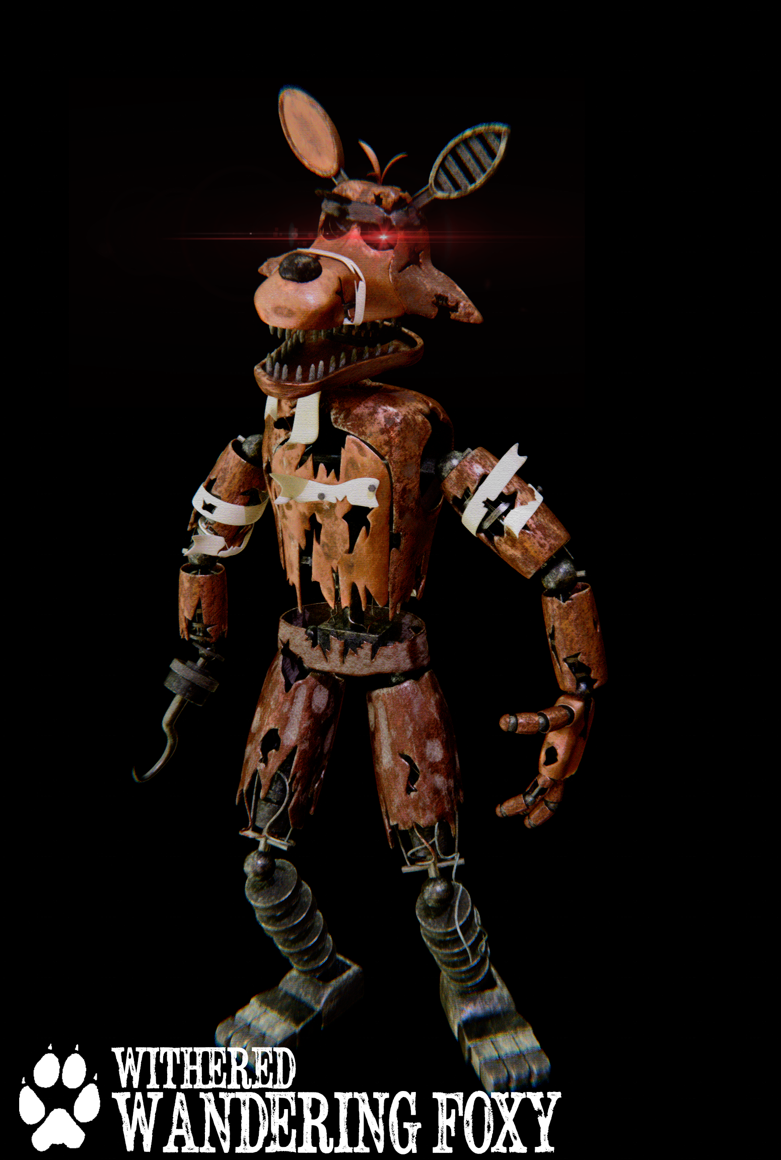 withered foxy rare screen full body by Fnaf3Dart on DeviantArt