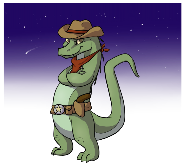 space cowboy alligator