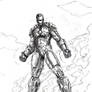 Iron Man Black and White