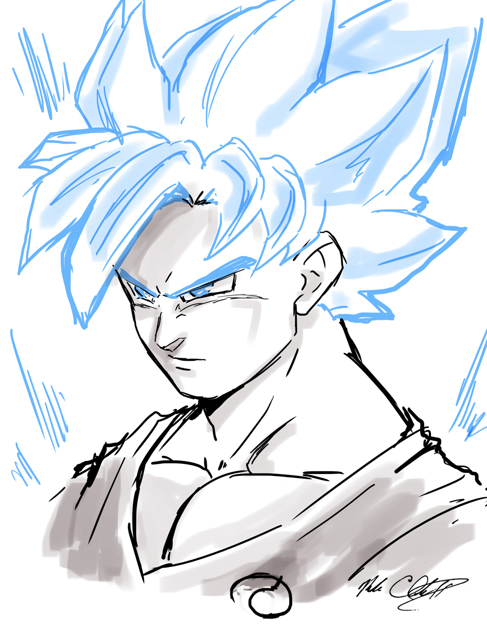 Goku Super Saiyan God #2 Drawing by Simran - Pixels