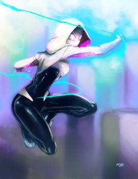 Spidergwen painted