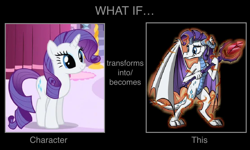 What if Rarity transforms into a dragon? by Mega-PoNEO on DeviantArt