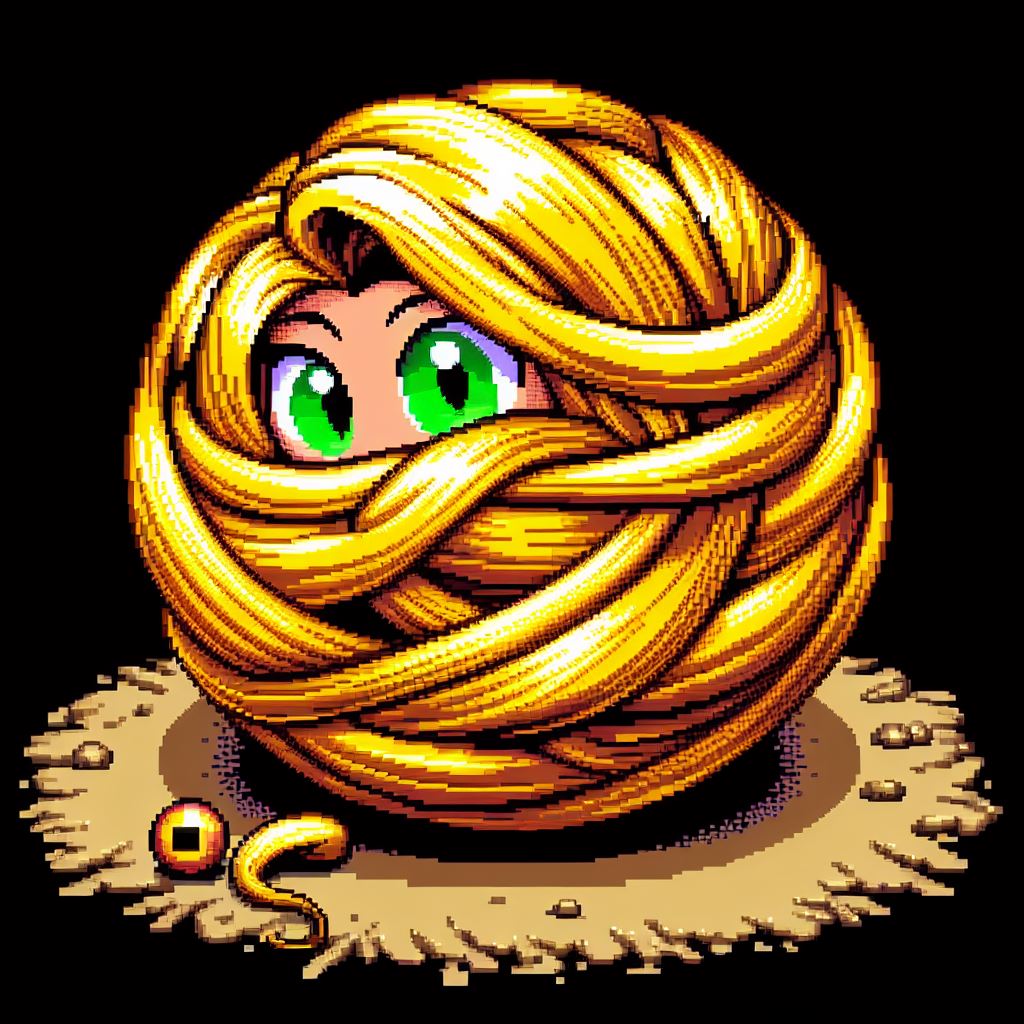 Tangled Pixels AI Pixel Rapunzel ball by Mega-PoNEO on DeviantArt