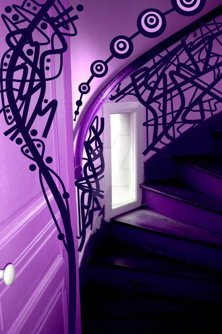 purple stairs by Kunstpr0duktNyna on DeviantArt