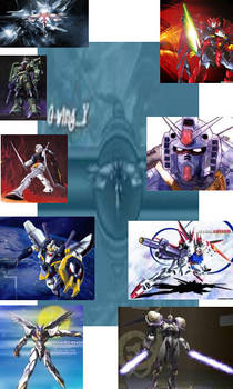 Collage of Gundam