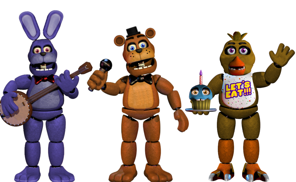 Mediocre FNaF 1 Animatronics by Wheat06 on DeviantArt