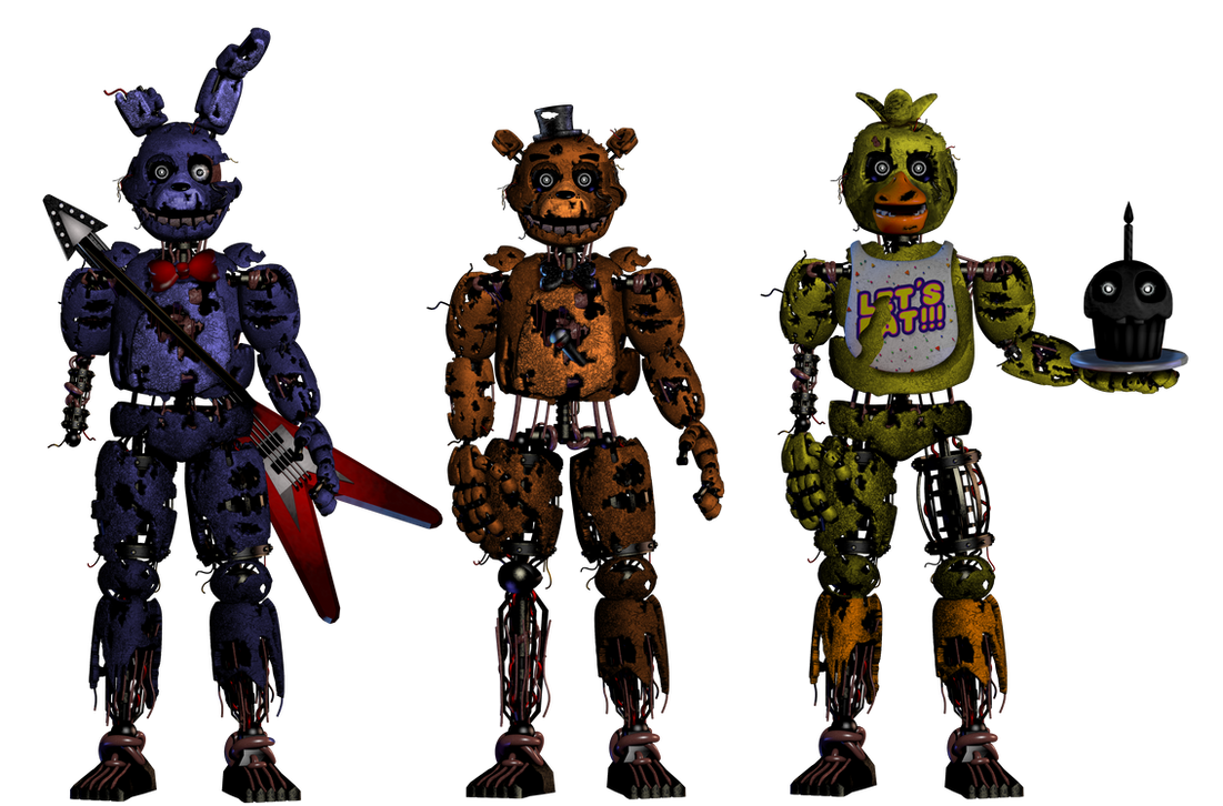 FNaF 1 Springtraped animatronics by Wheat06 on DeviantArt