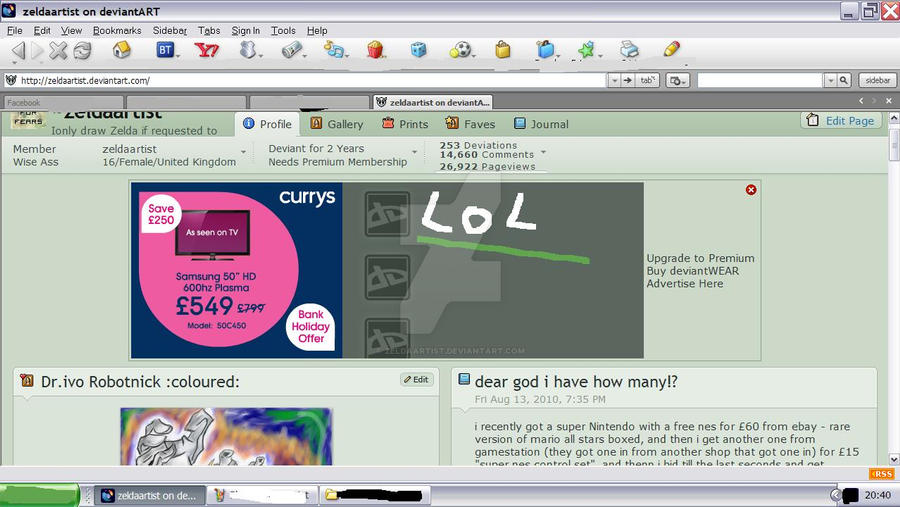 Deviantart error? by zeldaartist on DeviantArt